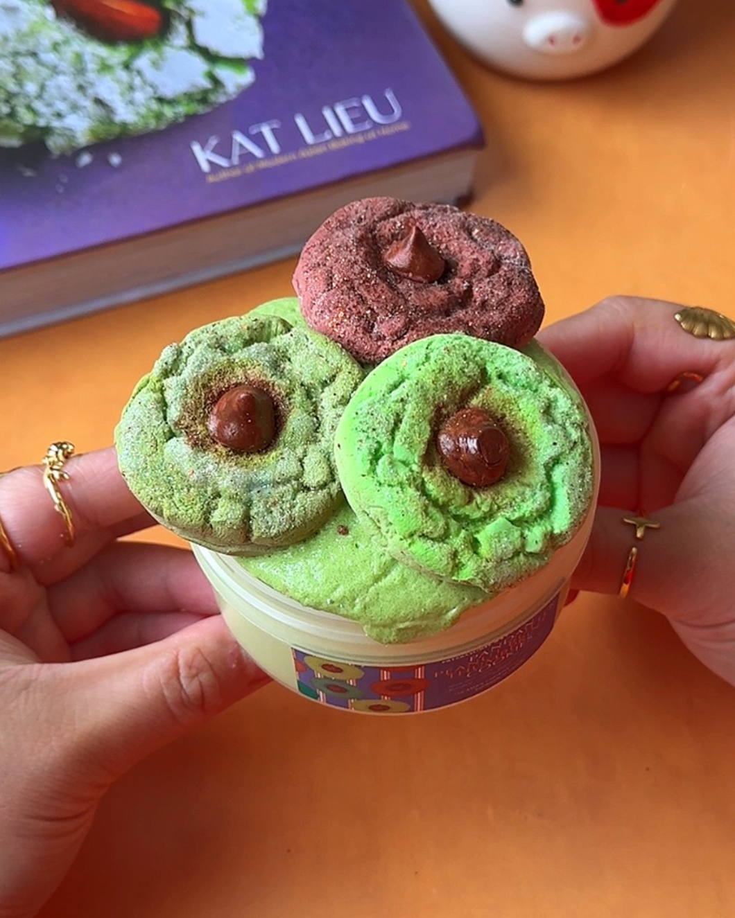 PANDAN PEANUT BUTTER THUMBPRINT COOKIES